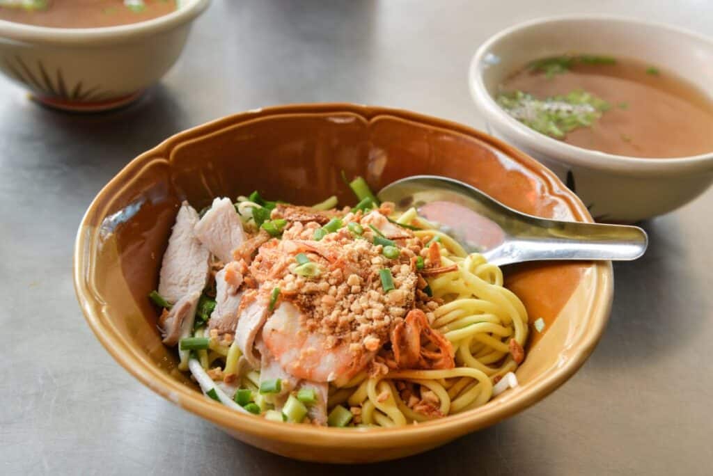 A bowl of Hokkien Mee Phuket-style noodles