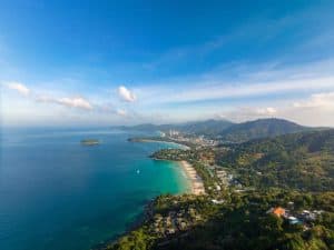 Three-bay view from one of the most popular viewpoints in Phuket